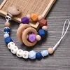 Beech Baby Pacifier Clip Personalized Name Silicone Teether Beads Toddler Nursing Bracelet Toy Baby Pacifier Chain Nipples Chain 6