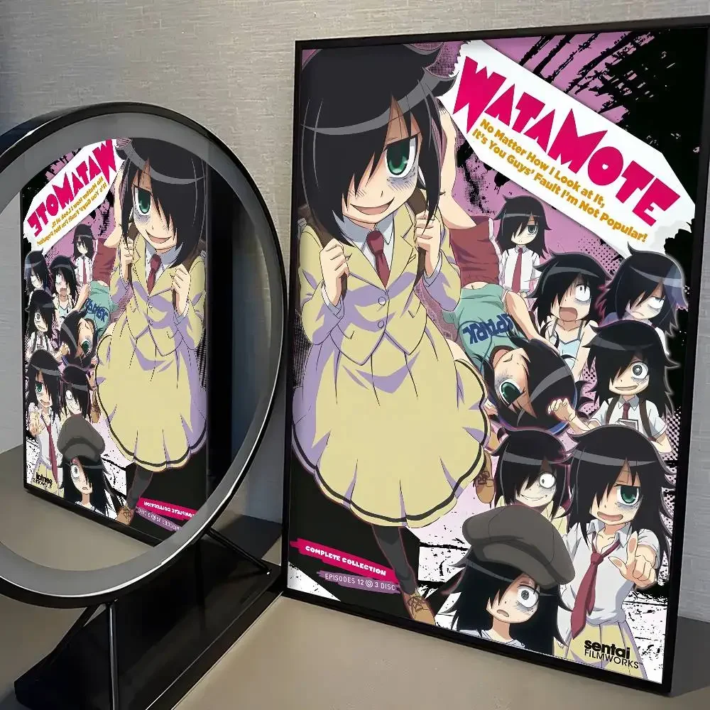 Anime W-Watamote Kuroki Tomoko Poster Aufkleber Druck Wasserdichte Wandkunst Für Wohnzimmer Schlafzimmer Home Decor Geschenk Film Poster – Detail 6