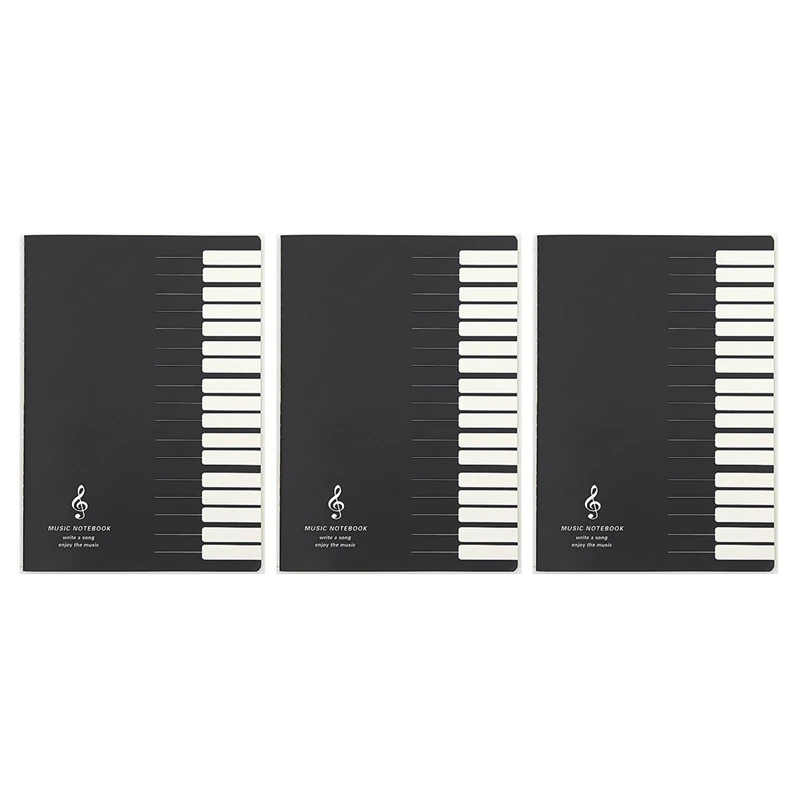 

NEW-3X Five Lines Music Notes Notebook Music Tab Staff Stave Notebook
