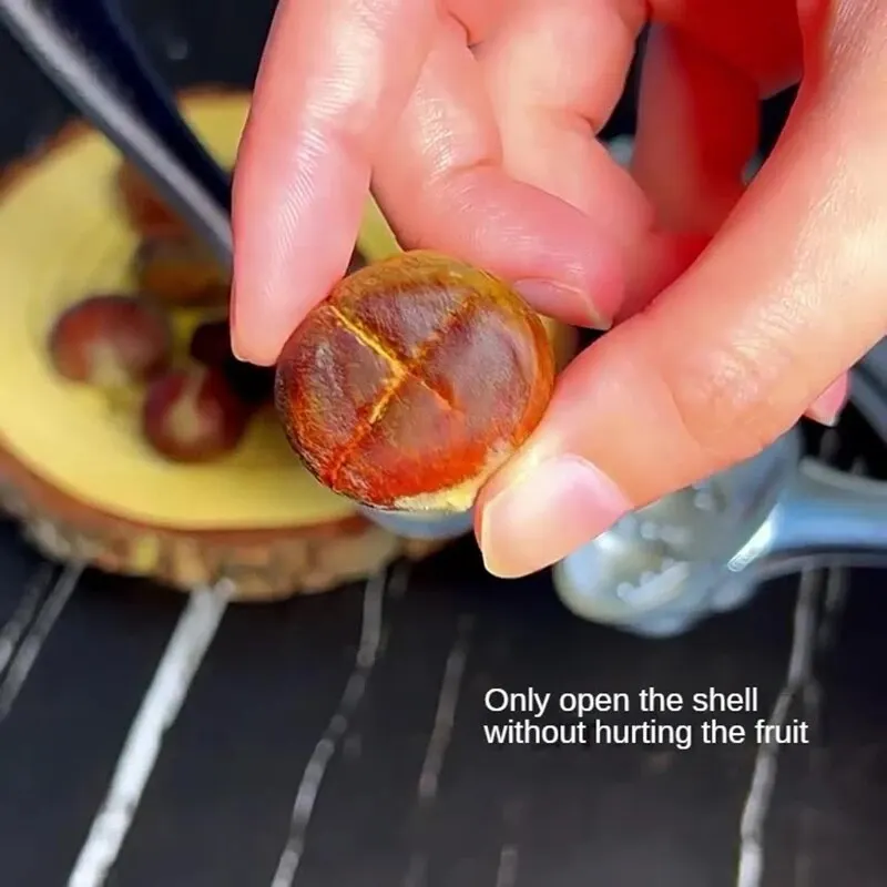 Nut Sheller Kitchen Tool Chestnut Clip Stainless Steel Shell Opener Nut Cracker Walnut Pliers Cutter