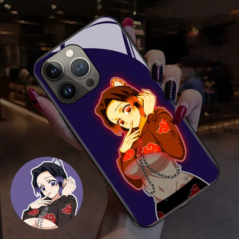 

Anime Sexy Girl Luminous Phone Case For Realme 9 Pro GT Neo 2 3 GT Master GT2 Q3 Q5 Pro V23 V25 Glass Cover