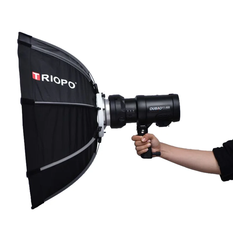 Triopo 범용 LED 사진 야외 스트로브 조명, 리튬 배터리 조명, TTL 2.4G
