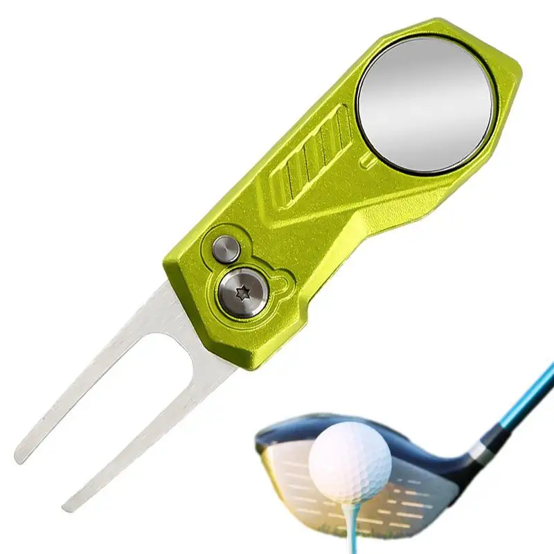 

Golf Divot Tool Foldable Metal Repair Fork With Magnet Slot Men Divot Tool With Ball Marker For Golf Course Golf Club Golf