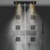 Luxury Remote LED 28*15 Inch Shower Head Set Constant Temperature Valve Mixer Diverter SPA Massage 6 Pcs 4 Inch Lateral Jet 2