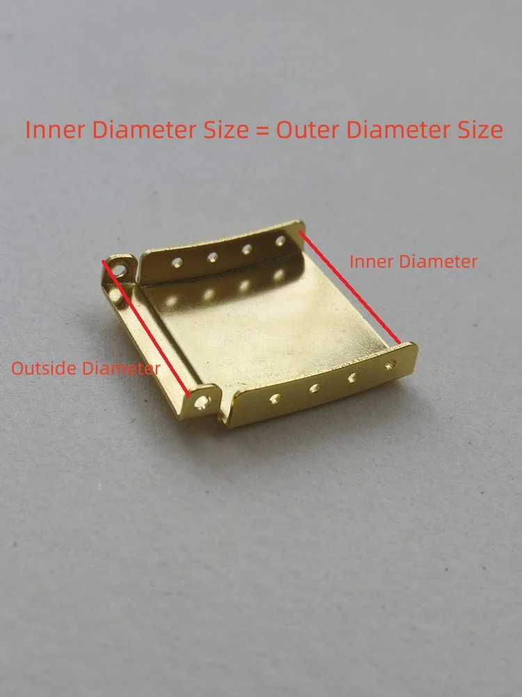 Steel Watch Strap Bracelet Extender Clasp in Gold/Silver (12-22mm) - Watchmaker Repair Accessory