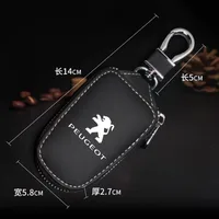 Étui pour clé télécommande de voiture en PU, coque de protection pour porte-clés Peugeot 206 307 308 3008 207 208 407 508 2008 408 4008, accessoires de voiture 2