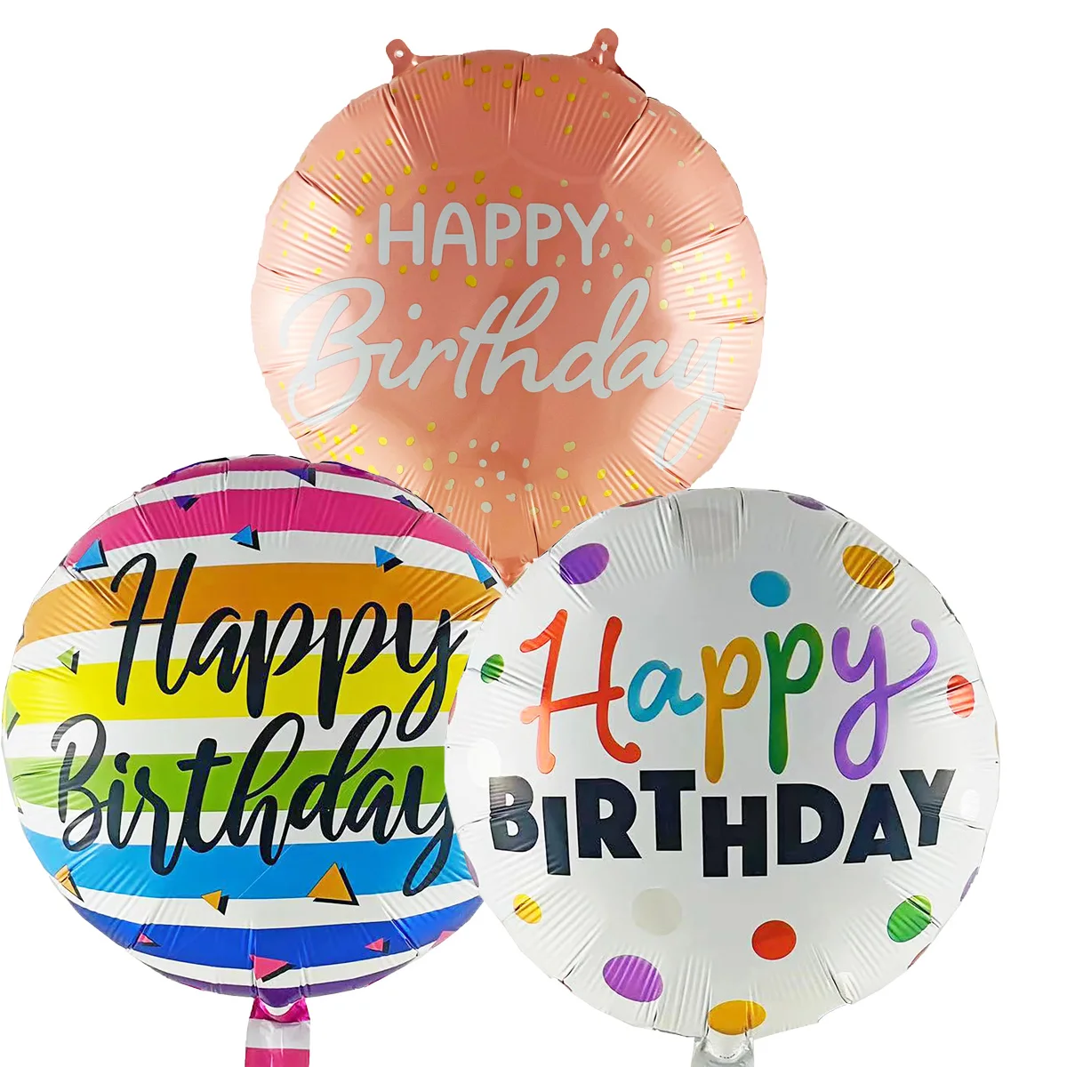 10pcs 18 Inch Round Happy Birthday Balloons Set Birthday Party Decorations Theme Helium Balloon Random style