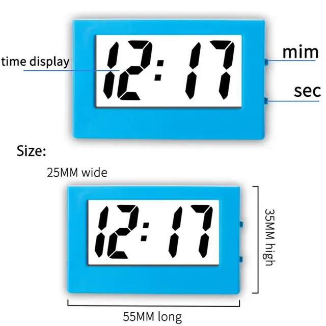 Creativo piccolo mini orologio triangolare ABS muto da tavolo orologio digitale elettronico semplice casa 6