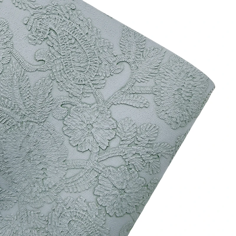 New Rainbow 30x136cm/Roll Beautifual 5 Lace Pattern Embossing Vegan Leather For DIY Handmade Hairbows, Snapclips, Accessories