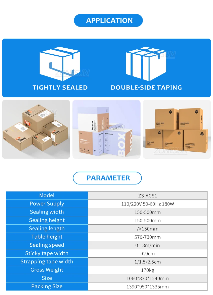 ZONESUN ZS-ACS1 Автоматическая обвязка коробок Производство Упаковочное оборудование Система упаковки Оптимизация производства