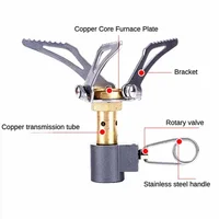 Mini Integrated Gas Stove Burner Outdoor Portable Lightweight Gas Stove Single Titanium Camping Gas Stove Camping Cooker 4