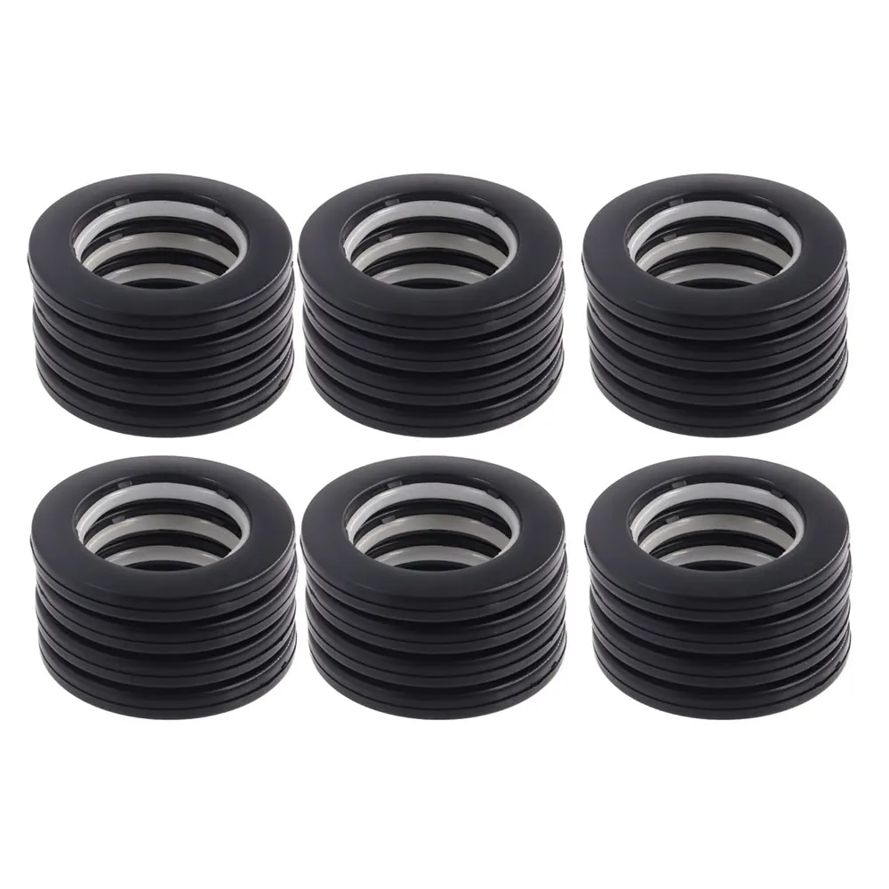 Black Plastic Curtain Grommets Inner Diameter 40mm Silencer Sliding Low Noise Curtain Rings Window Hanging 30 Pack curtain grommets
