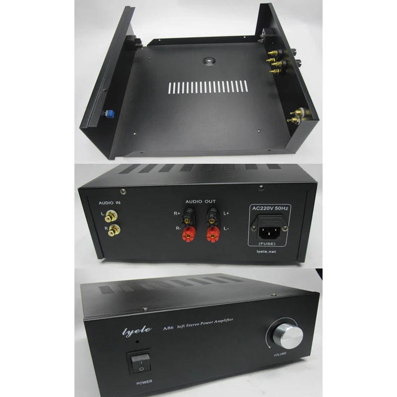Kyyslb Amplificador Chassis Case Caixa Faça Você Mesmo Versão Mp3 Shell com Pés Terminal Knob 270x102x265 mm A86 - Image 2