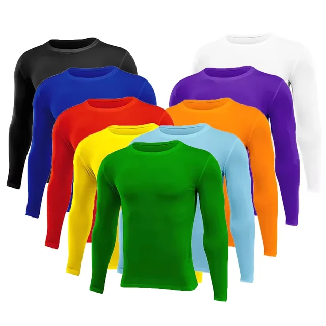 Hommes femmes enfants enfants garçon fille Compression course longue Base t-shirt Fitness Sport basket-ball Football gymnase bas vêtements J025 1