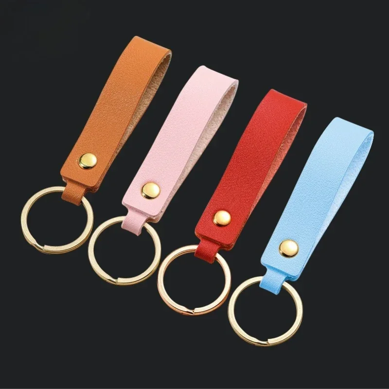 개인 맞춤 이름 번호 PU 가죽 키체인, 맞춤형 로고 가방 키링 펜던트, 비즈니스 선물, 레이저 각인 자동차 키 체인 링