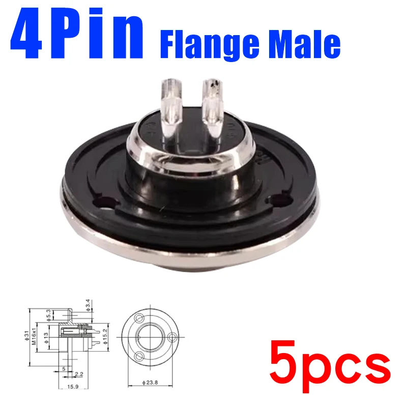 4Pin Flange Male