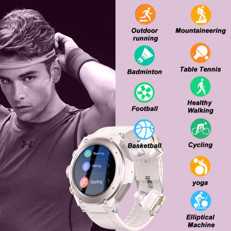 DIXSG T92 Ʈ ġ  2 In 1 TWS ̾ ȭ   ڵ  DIY ð ̽  Smartwatch