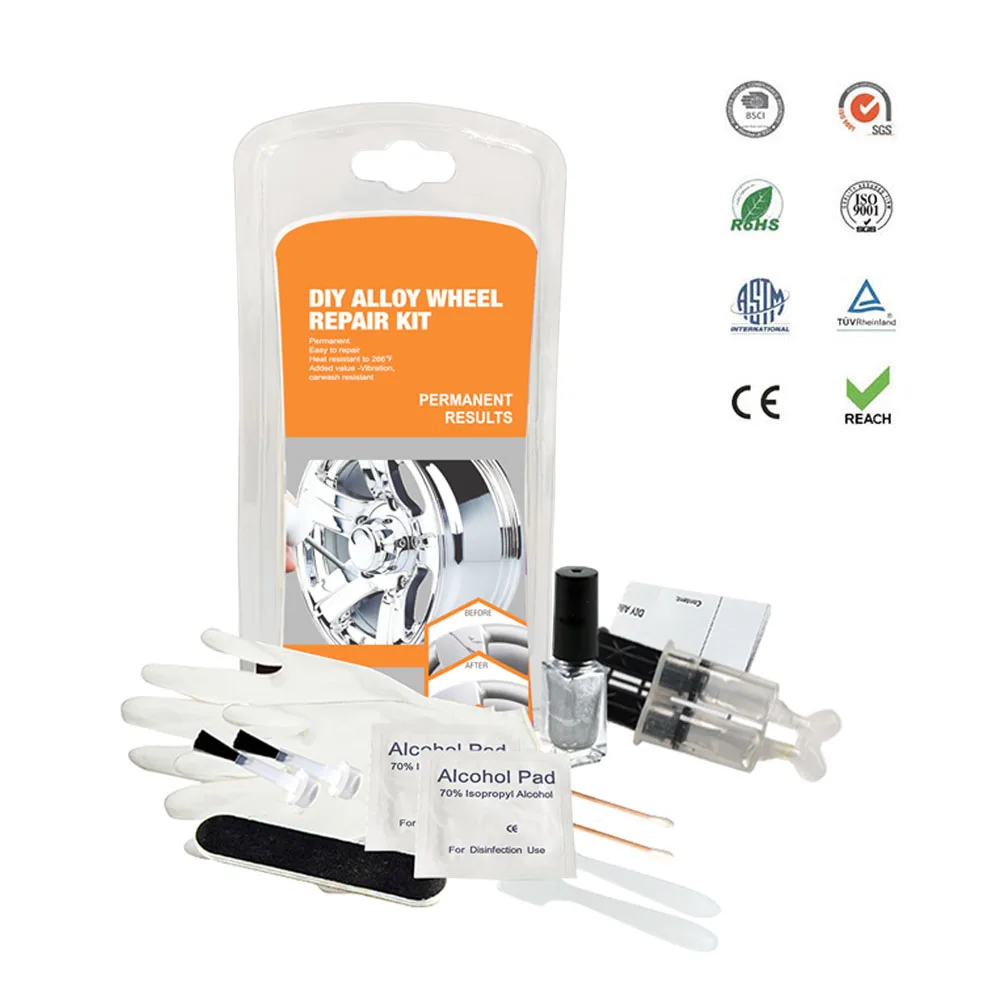 Wheel Restoration Tool Kit Alloy Wheel Repair Kit For Tire Scratch Anti-Rust Repair Adhesive Set Vehicle Accessories