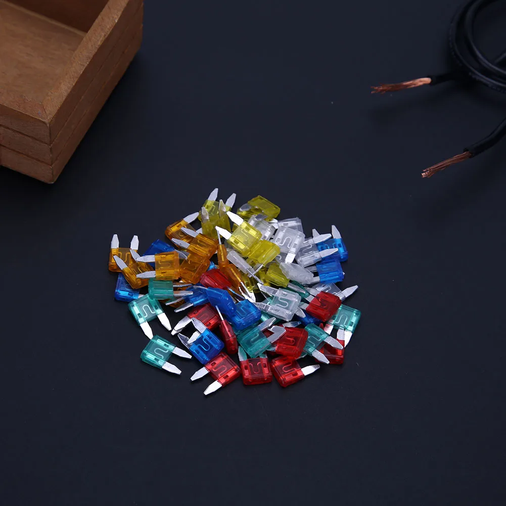 60Pcs Auto Car Truck Mini Fuse Blade 5A 10A 15A 20A 25A 30A Mixed Set Kit Car Styling Auto Safety Blade