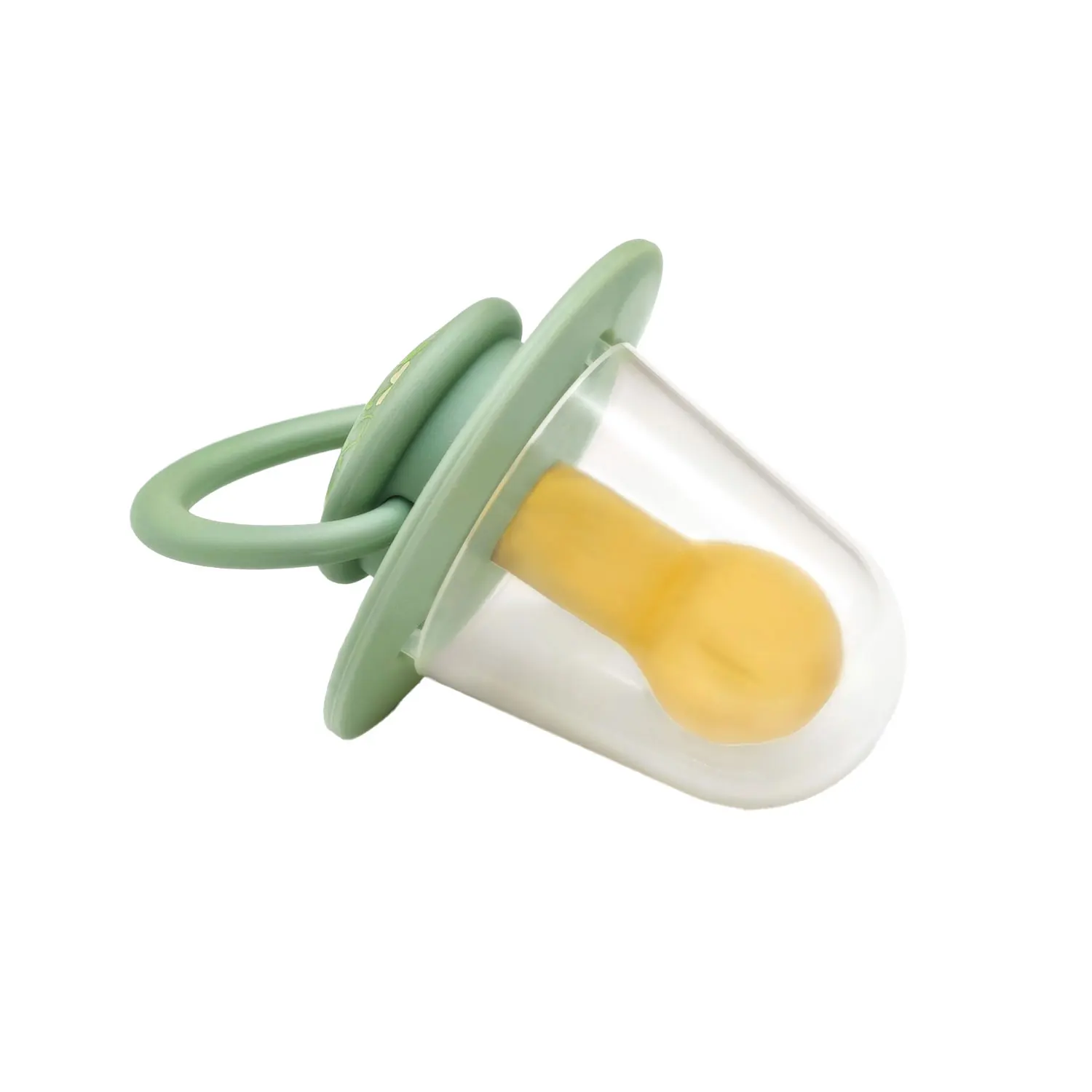 0-36 months baby food grade silicone pacifier + pacifier chain, macaron color and textured flower print