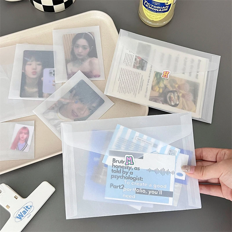 

10Pcs Translucent Photo Card Holders Protective Bag Sulfuric Acid Paper Small Envelopes Waterproof Packaging Bag