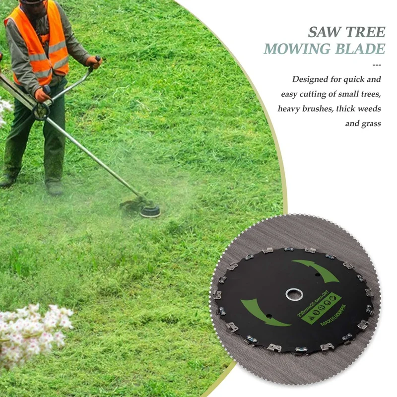 9Inch Chain Saw Tooth Mower Blade Teeth Chainsaw Brush Cutter Grass Heavy Duty For Gas Electric Trimmer Garden 5