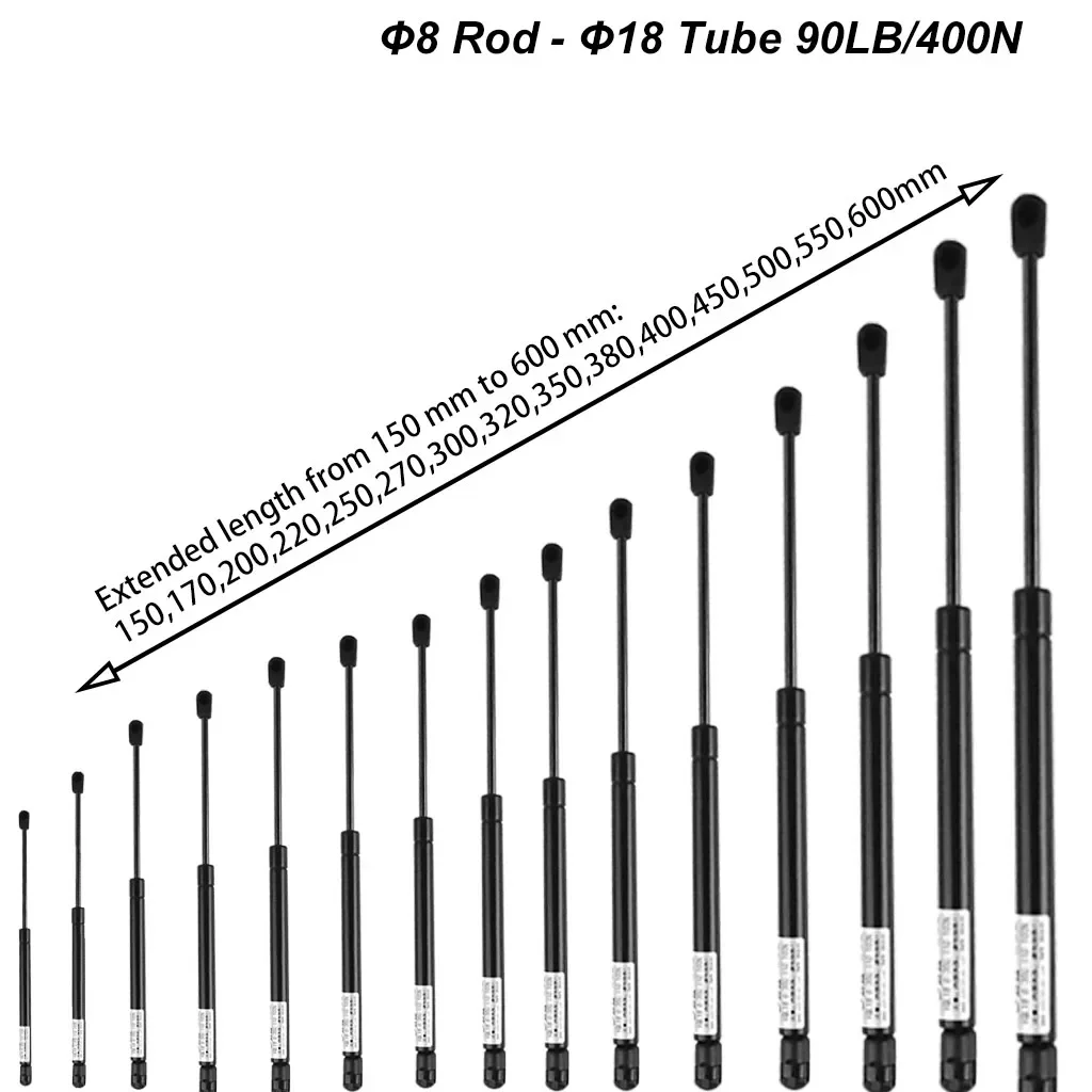 Gas Shock Strut 1PC 400N/90LB 8X18 Car RV Windows Storage