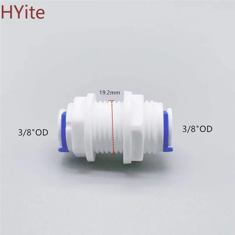 Pipe Fitting Water Pipe Fitting Hose Pipe Fitting Reverse Osmosis System Straight Bulkhead 1/4" 3/8" OD Hose Connection