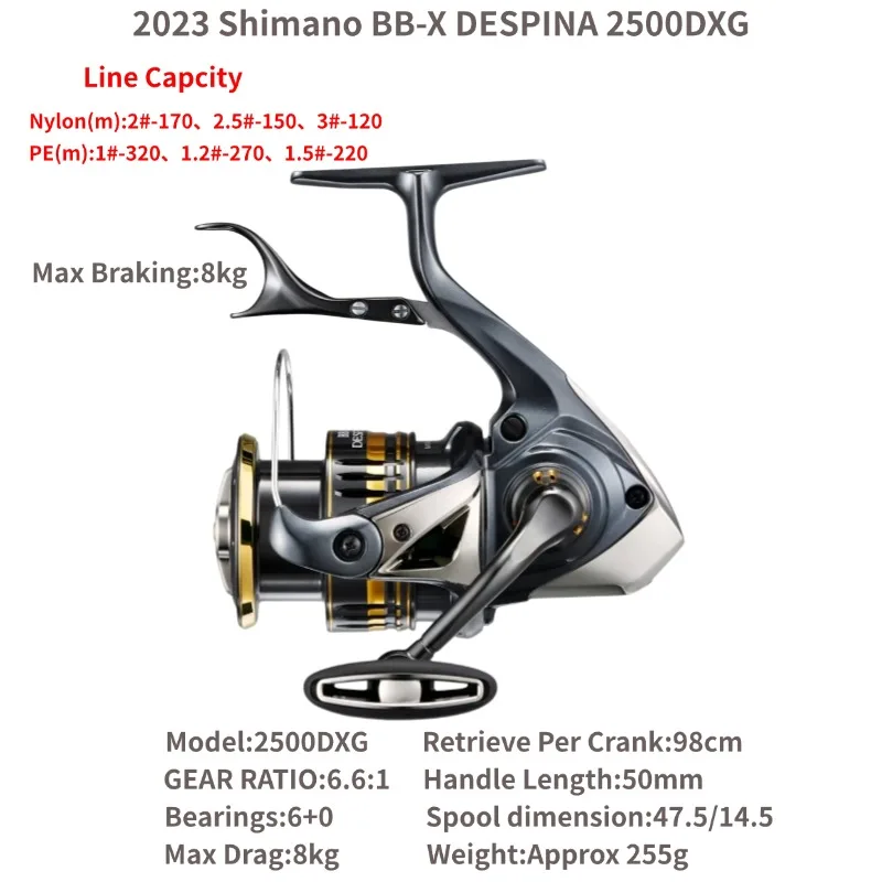 SHIMANO BB-X DESPINA Iso Lever Spinning ตกปลา Reel 2500DHG