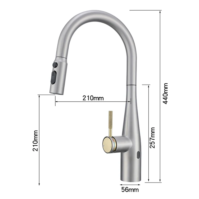 ก๊อกน้ำห้องครัวระบบสัมผัสอัจฉริยะ รุ่น Crane สำหรับเซ็นเซอร์ ก๊อกน้ำอ่างล้างจานแบบผสม หมุนได้ พร้อมเซ็นเซอร์อินฟราเรด รุ่น Tap1023 6