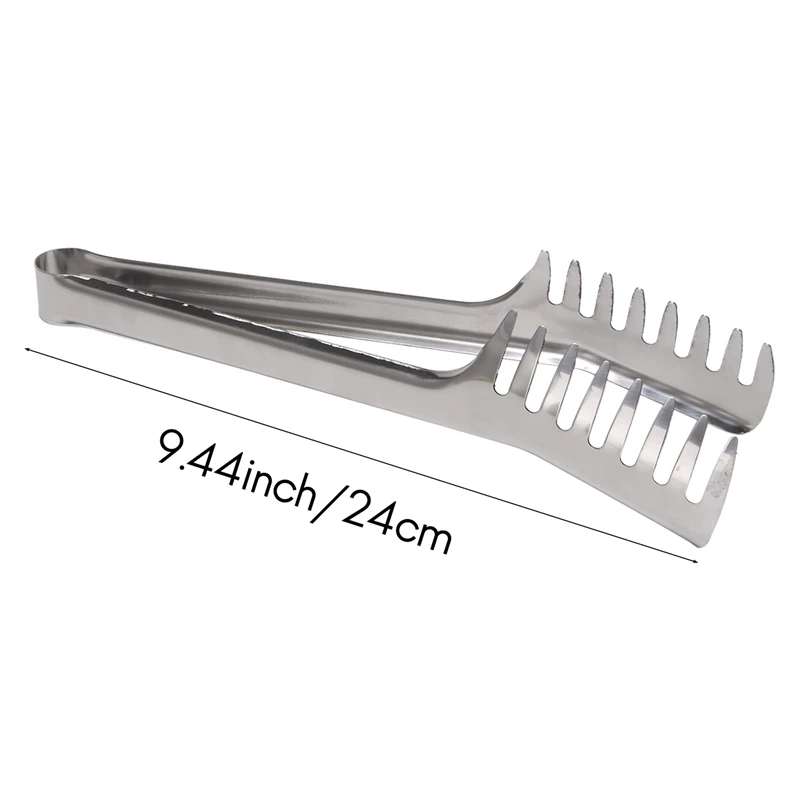2 Pieces Stainless Steel Spaghetti Server Set Stainless Steel Spaghetti Pasta Tong Pasta Spoon Server Fork spaghetti server
