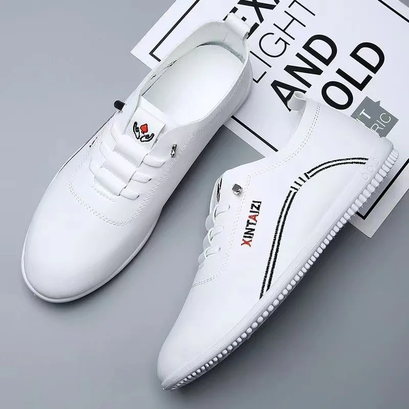 Discount Low Price Shoes Men's Casual Leather Shoes Soft Sole Tenis Masculino Designer Driving Men's