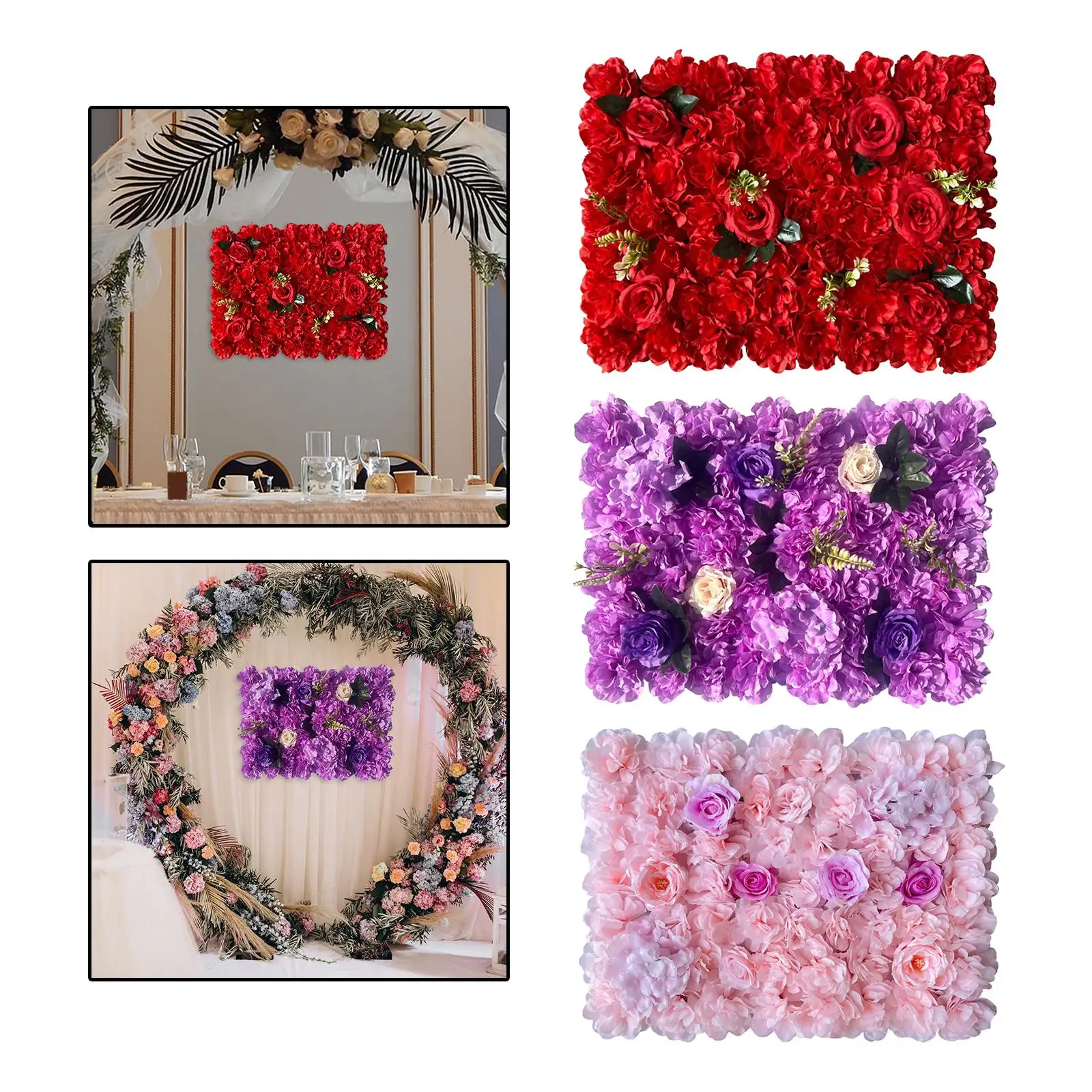 Flowers Wall Panel for Photo Background Bridal Shower Valentines Day Party Fence