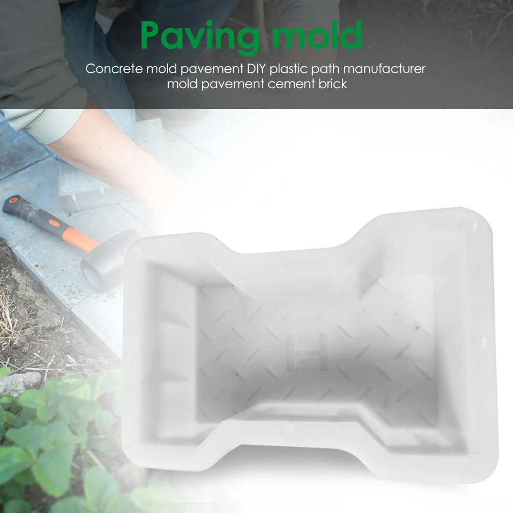 Garden Walk Pavement Mold DIY Manual Road Path Paving Brick Stone Concrete Mould