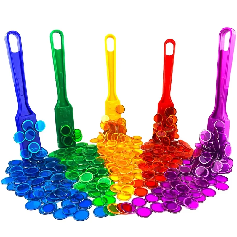 Giocattoli educativi per l'apprendimento della matematica cogniva a colori Montessori per bambini Bastone magnetico con moneta in plastica Sussidi didattici per l'aula  26