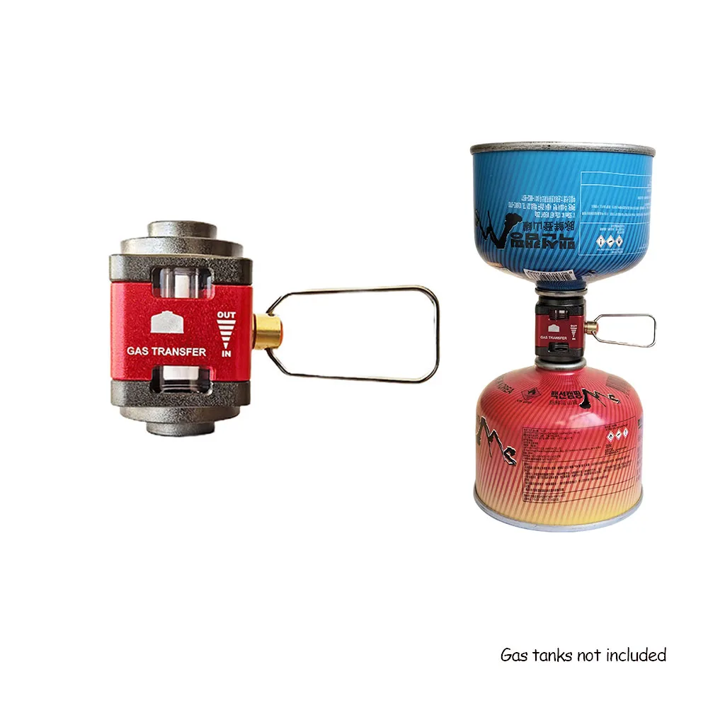 Outdoor Camping Visual Gas Tank Converter Tank Gas Refill Adapter Isobutane/Butane Mutual Charge Adapter Collection Valve