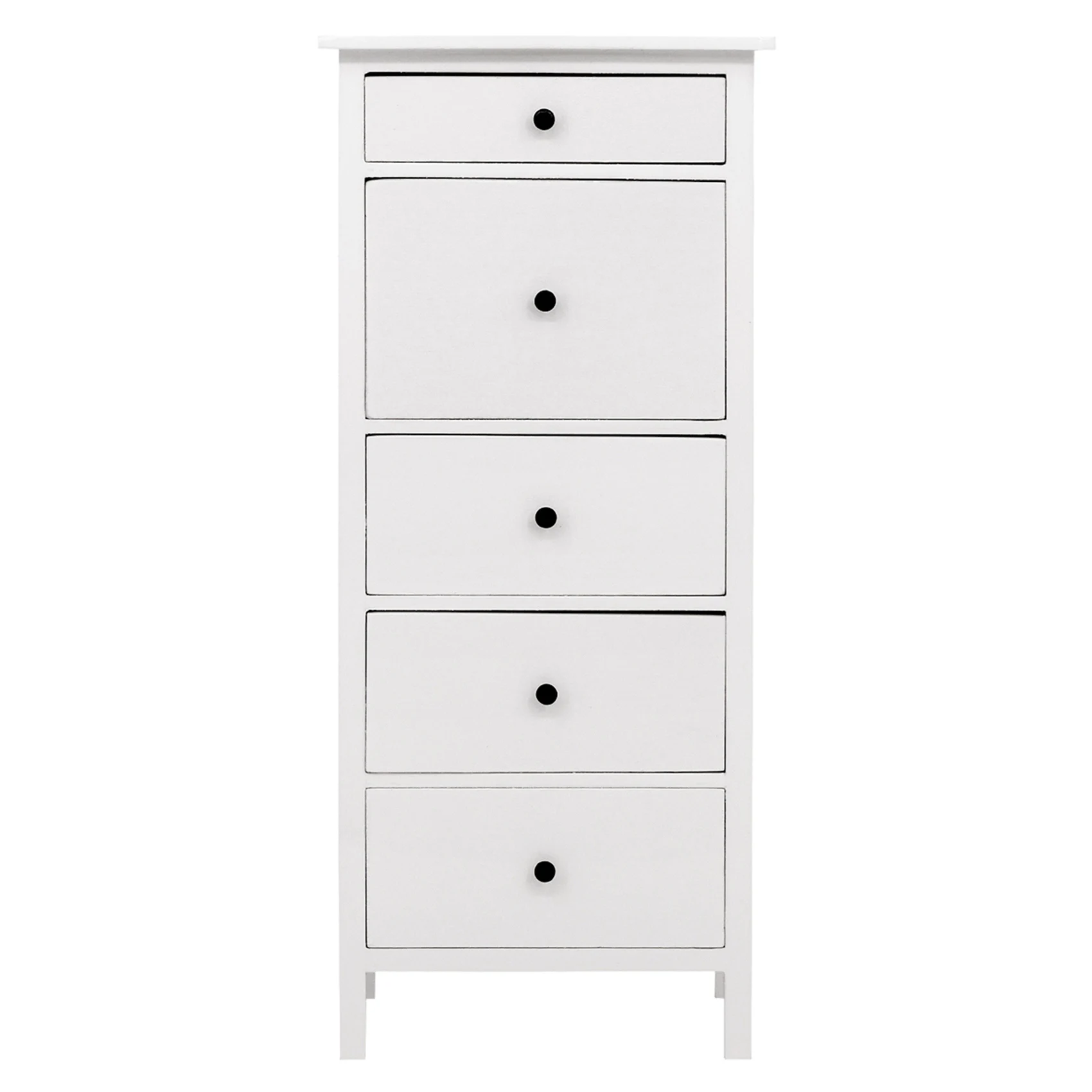 BAAU 3X 1/10 Bjd Ob11 Miniature Furniture Mini Model Chest of Five Drawers Accessories White