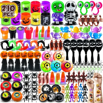10PCS Halloween Fidget Toys Skull Pumpkin Stress Relief Sensory Toys for Boys Girls Halloween Party Favors Kids Gifts Aнтистресс