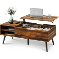 Coffee Table, 47“ Lift Top Coffee Tables with Adjustable Storage Shelf and Hidden Compartment, Lift Tabletop Dining Table 1