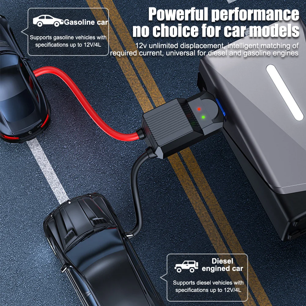 Portable Jump Starter with Air Compressor 6-in-1 Car Battery Jump Starter with 150PSI Tire Inflator 2000A Jumper Kit car jump starter jump starter