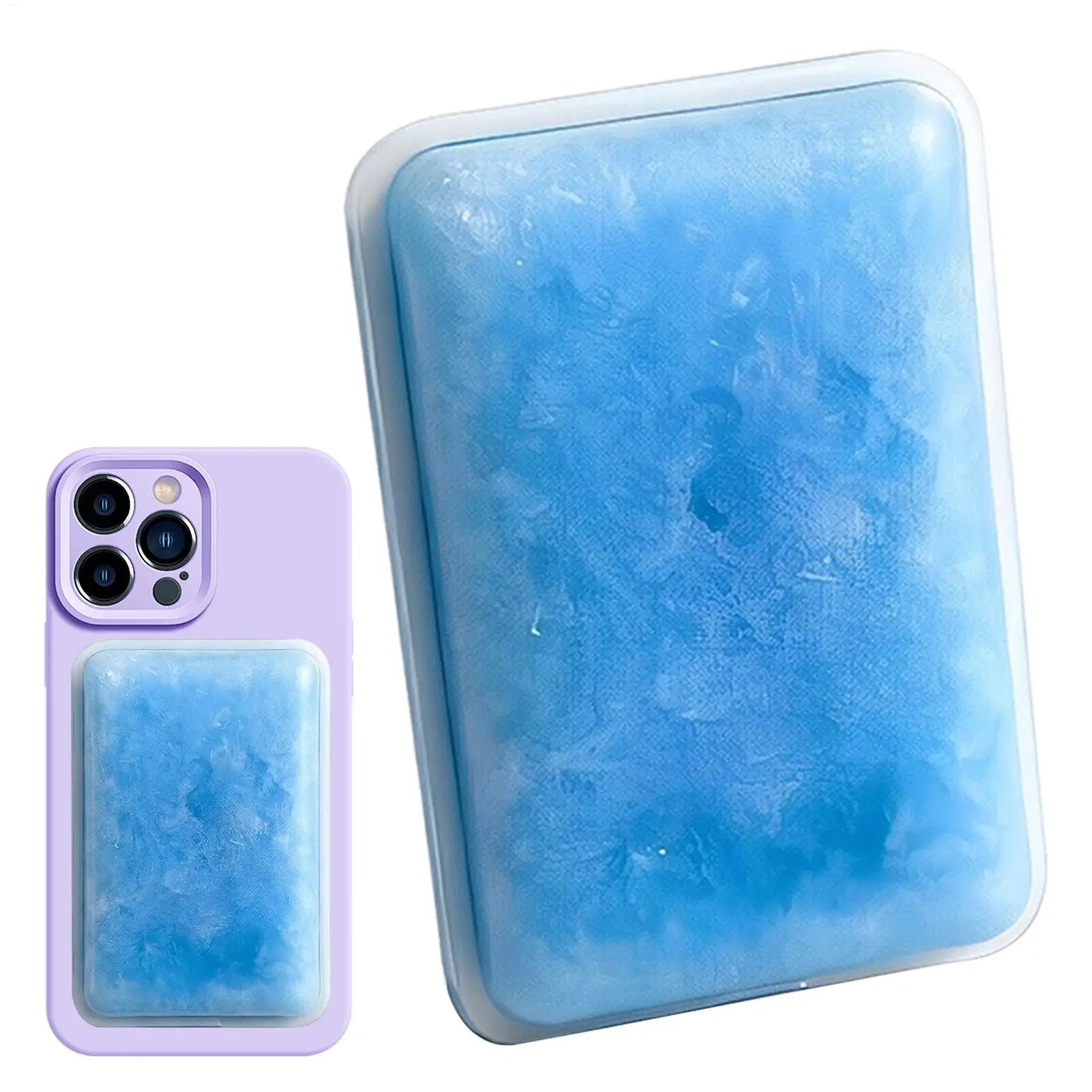 Pacco Ghiaccio Riutilizzabile Estivo per Telefono, Portatile a Lunga Durata, per Raffreddare il Retro di Cellulari e Fotocamere, Ideale per Vlog, Viaggi e Campeggio