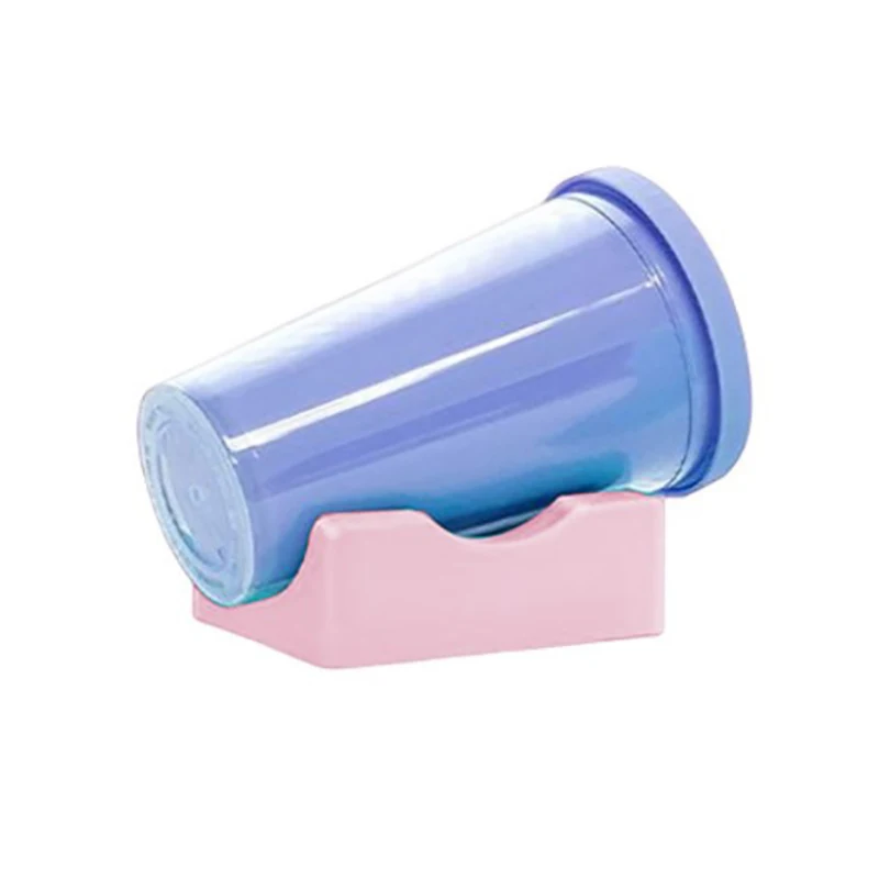 머그잔 유리 컵 크래들 실리콘 컵 거치대, 내장 슬롯 텀블러 거치대, 공예 데칼 텀블러 스탠드, 곡선 지원