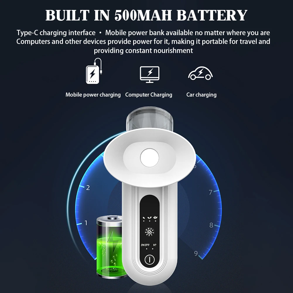 Mini USB Rechargeable Eye Mist Sprayer Steam Therapy Wand, Nano Eye Mist Steam Sprayer Portable Eye Steamer Moisturizer Soother 2