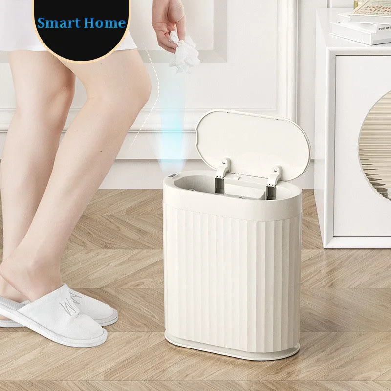 7L Smart Bathroom Trash Can Automatic Bagging Electronic Trash Can ...