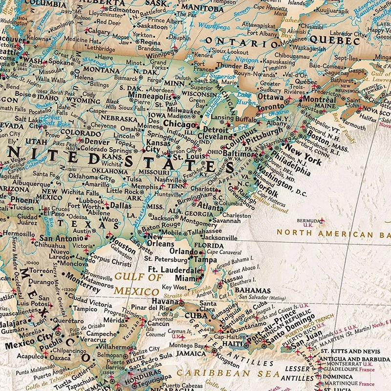 150x100cm Vintage World Map Non-woven Painting Retro Decorative Hanging Picture Wall Art Poster School Supplies Home Decor