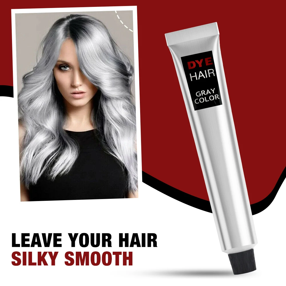 Smokey Punk Style 100Ml Light Grey Ornament Permanent Color Cream Unisex Hair Creams_voghion.com