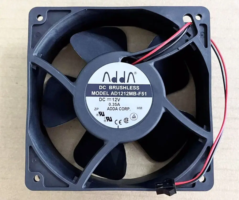 

1 Новинка ADDA AD1212MB-F51 UPS Вентилятор охлаждения шасси DC 12V 0.35A 12 см