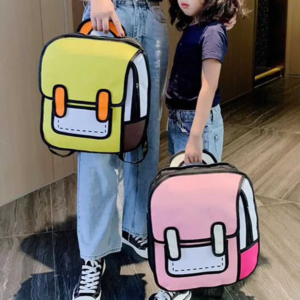 3D Backpack Jump Style 3D Jpg Drawing Backpack Cute Cartoon School Bag Comic Bookbag for Teenager Girls Boys Daypack Travel Rucksack Bag, Girl's, Size