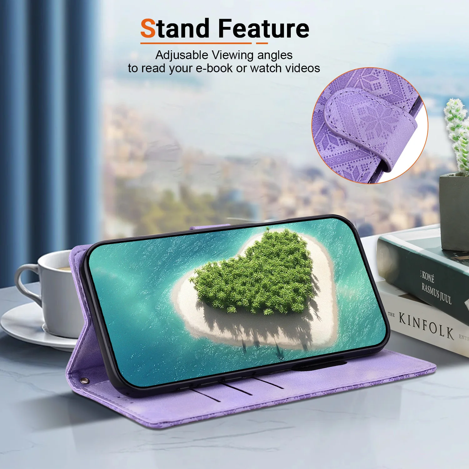 Leather Flip Phone Case with Magnetic Wallet & Protective Cover