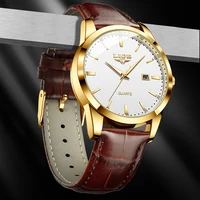 LIGE mode montre en cuir marron hommes sport militaire montres à Quartz pour hommes décontracté étanche chronographe Relogios Masculino 6